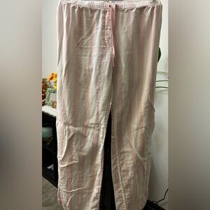 Vtg Victoria’s Secret Organic Cotton Pink & White Striped Lounge Pants Y2K Small